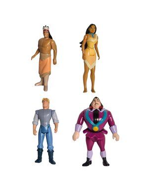 Disney 1995 Pocahontas Burger King Action Figures Set Of 4 Vintage 90's Toys
